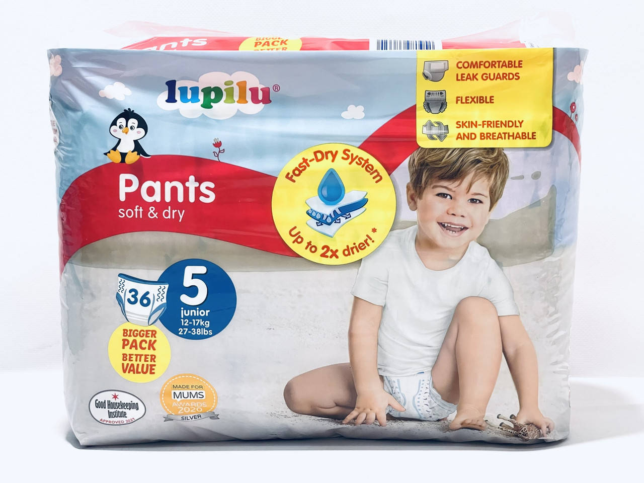 

Підгузки-трусики Lupilu Soft & dry Розмір 5, 12-17 кг, 36 шт