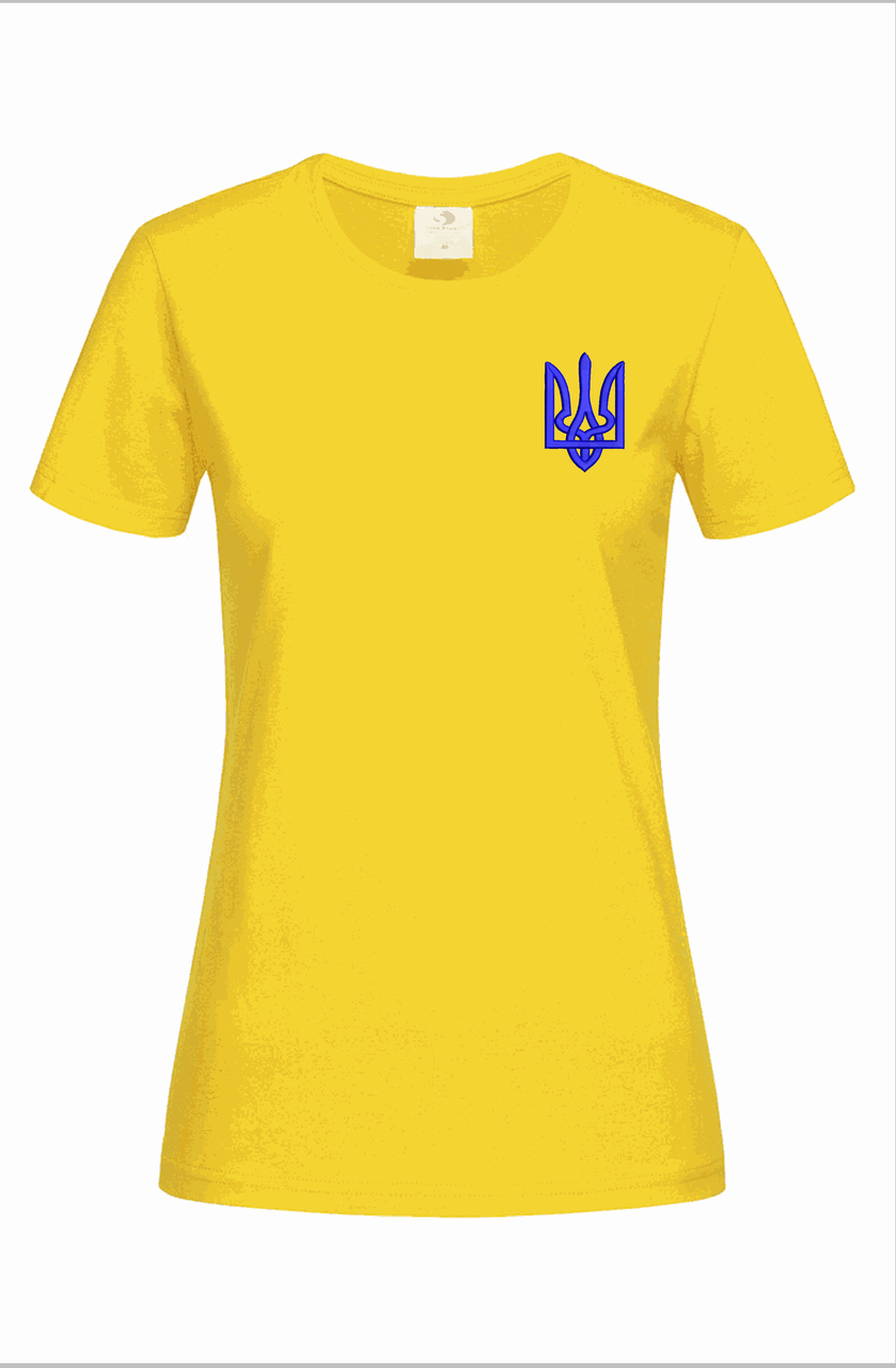 

Женская футболка Тризуб, жовта M, Желтый