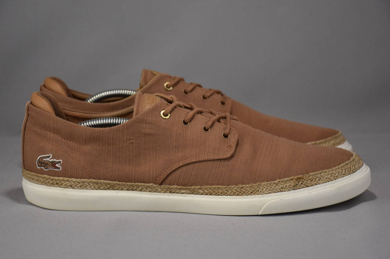 

Lacoste Esparre Jute 119 2 кроссовки кеды мужские летние. Таиланд. Оригинал. 45-46 р./29 см., Коричневый