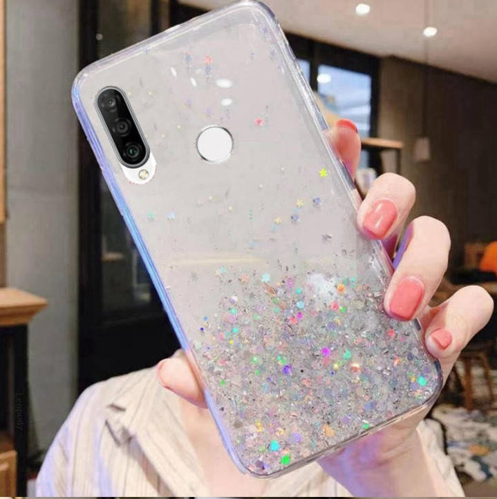 

Блестящий чехол с серебряной фольгой Huawei Y6P (51095KYP), Серебристый