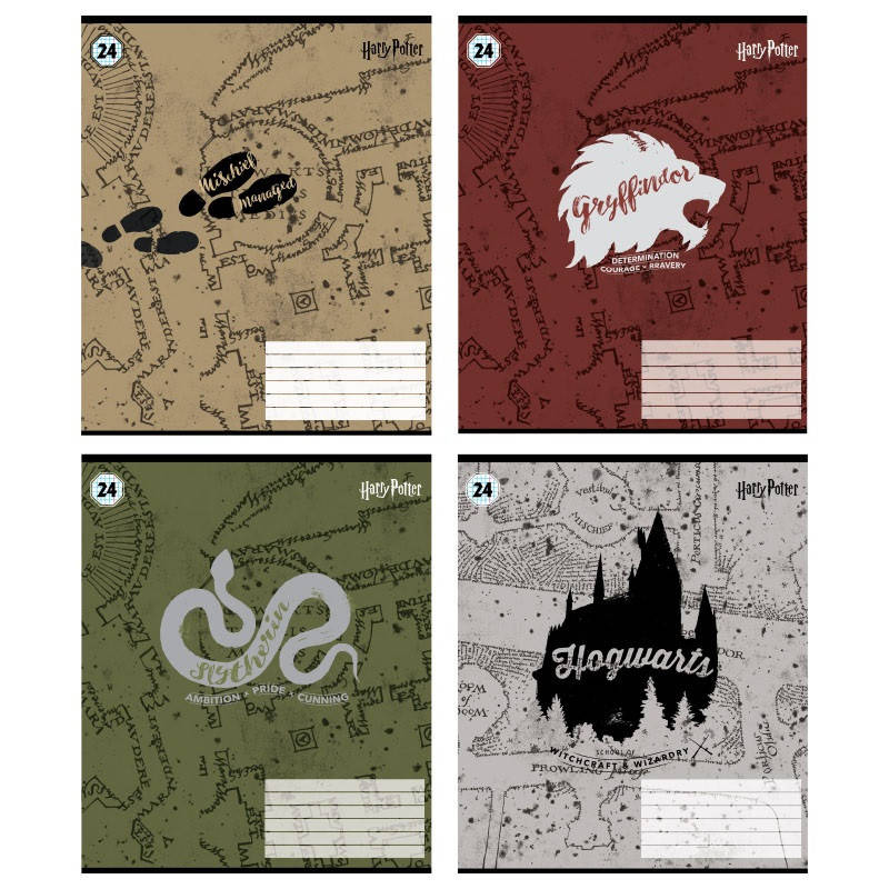 

Зошит 24арк. кліт. "Kite" гібрид лак+УФ "Harry Potter" №HP21-238(16)(320)