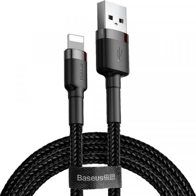 

Кабель USB Baseus Cafule Lightning CALKLF-CG1 Black 2m, Черный