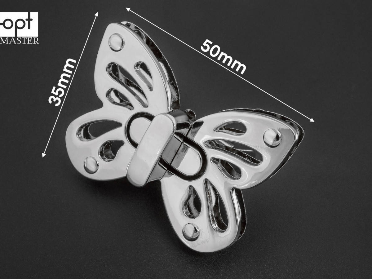 

Замок сумочный р. 35*50 мм, никель (65-023)