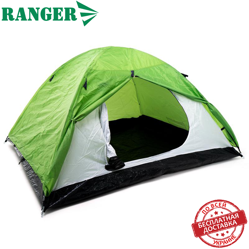 

Палатка кемпинговая туристическая трехместная Ranger Scout 3, Зелёный