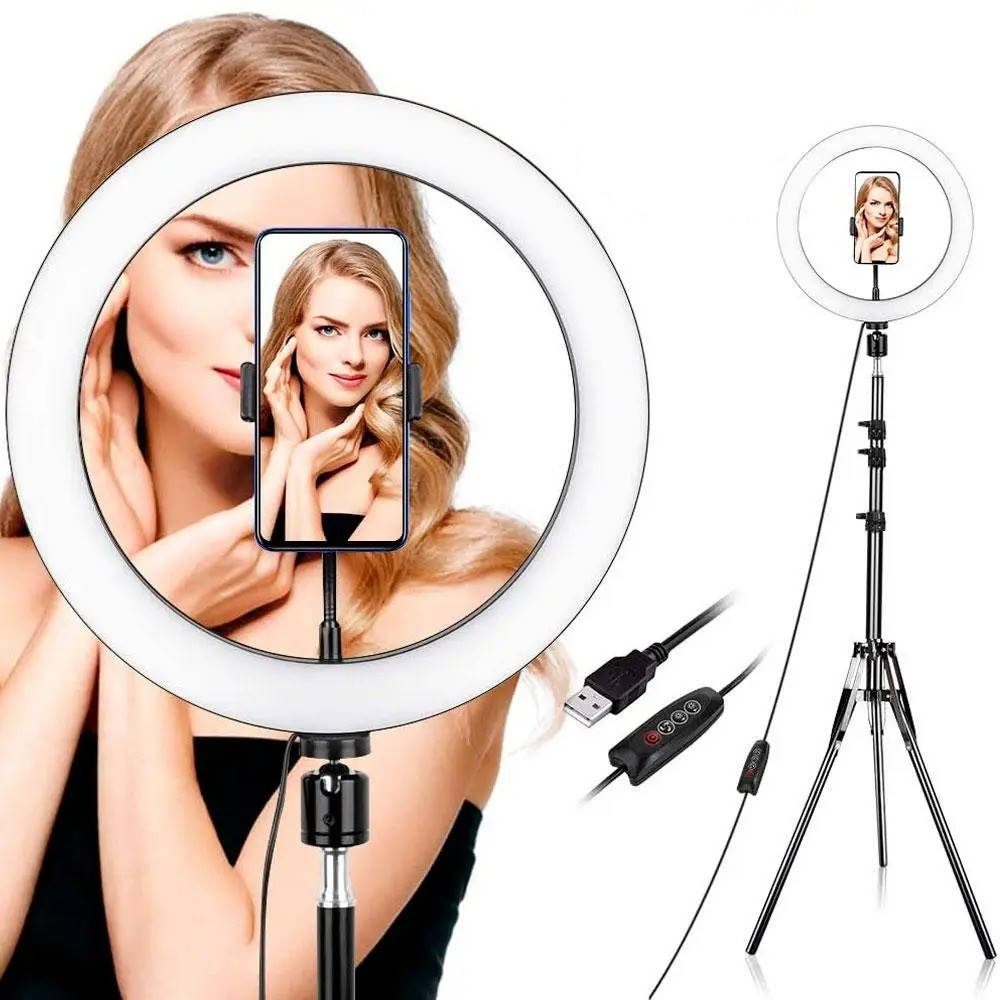 

Кольцевая лампа RING FiLL Light 30 см + Подарок Штатив для кольцевой лампы 0.66-2м