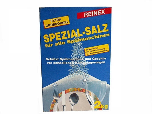 

Соль для посудомоечных машин Reinex Spezial-Salz Packung für alle Spülmaschinen 2 кг (4068400010315)