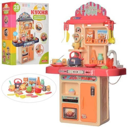 

Игровой набор детская кухня с водой Limo Toy 16854D 28 предметов Розовая