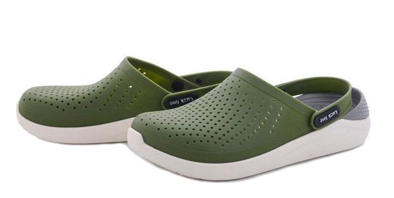 

Мужские Тапочки CROCS green Кроксы 45, Зелёный
