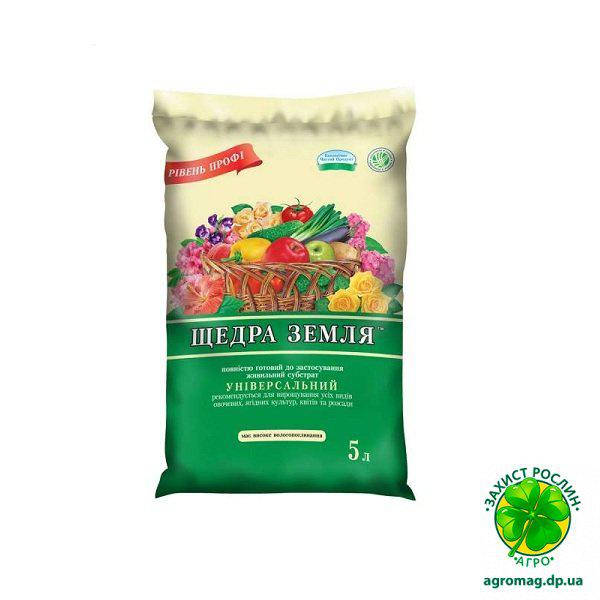 

Торфяной субстрат Щедра земля 5л