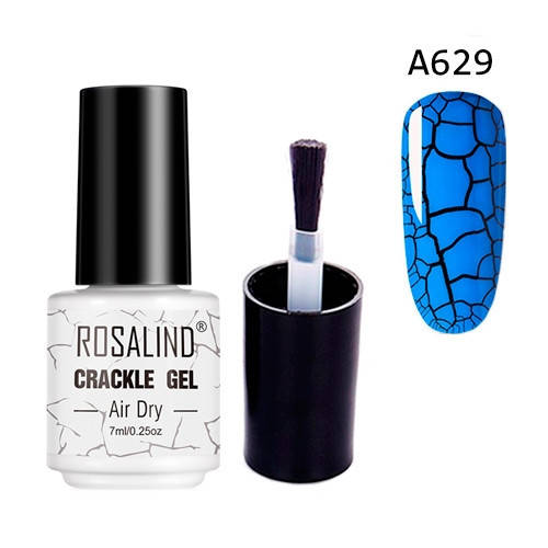 

Гель-лак для ногтей маникюра 7мл Rosalind, кракелюр, А629 лазурный