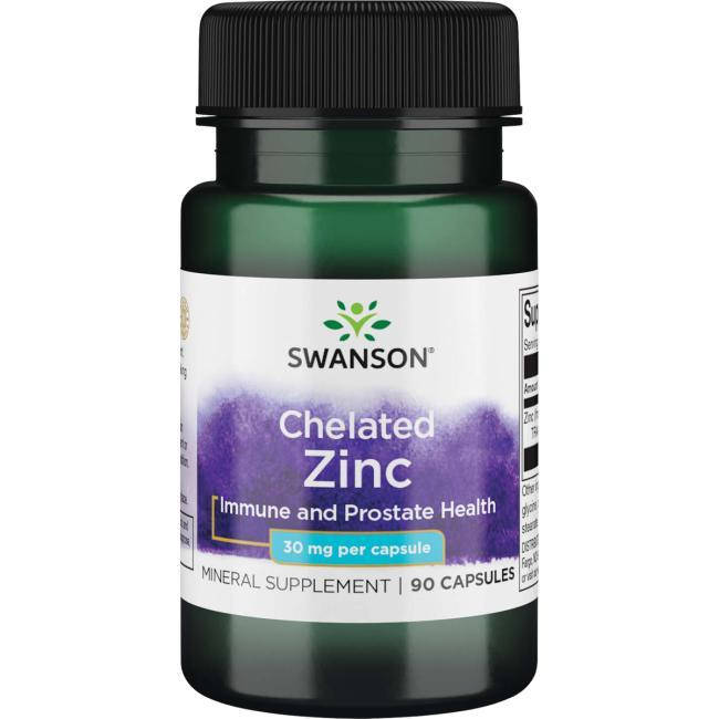 

Хелат цинка, Chelate Zinc, Swanson, 30 мг 90 капсул