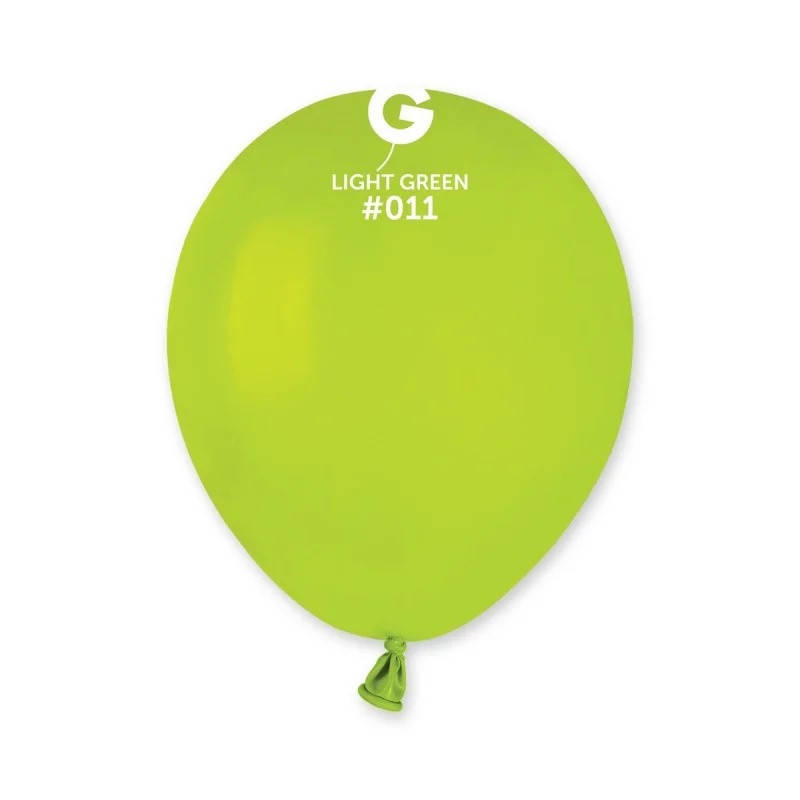

Латексный воздушный шар 5’’ (13см) LIGHT GREEN (#011) GEMAR, Салатовый