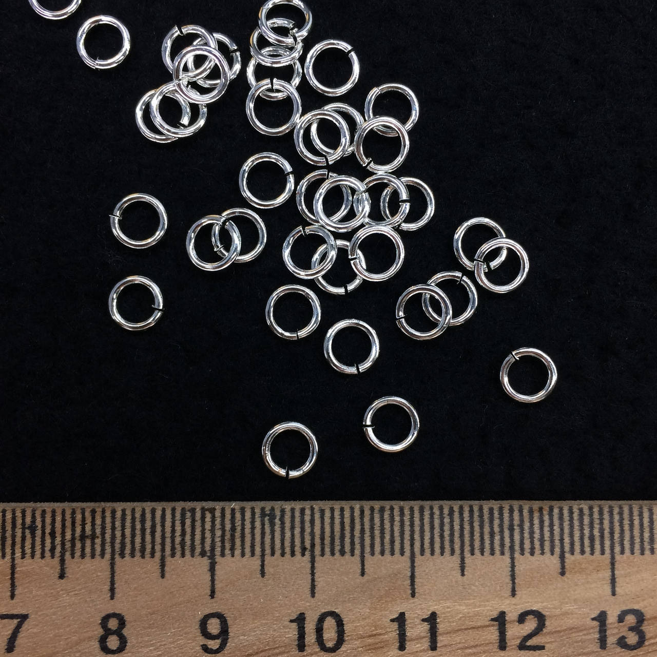 

Соединительные колечки 6мм 50шт цвет серебро (гипоаллергенный сплав)