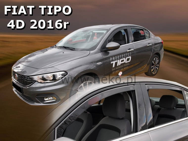 

Дефлекторы окон (ветровики) Fiat Tipo 2016 -> SEDAN 4шт (Heko)
