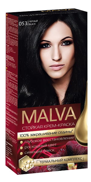 

Краска для волос Мальва / "MALVA"- 053 Черный