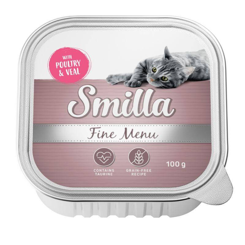 

Влажный корм для котов Smilla Fine Menu Птица и Телятина (100г)