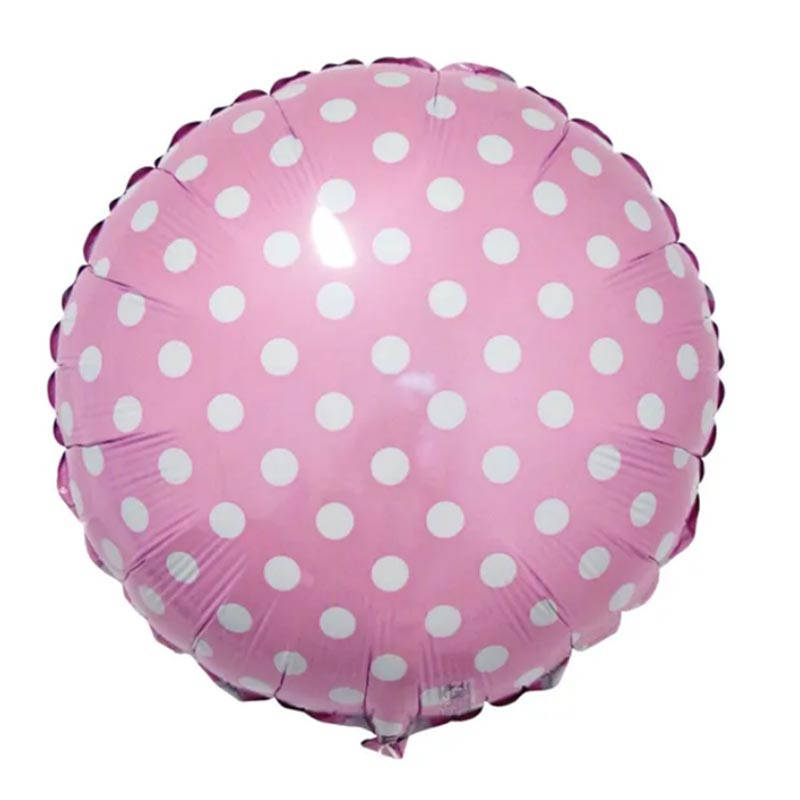 

Фольгированный шар круг Горошек розовый 18" 401577 FlexMetal