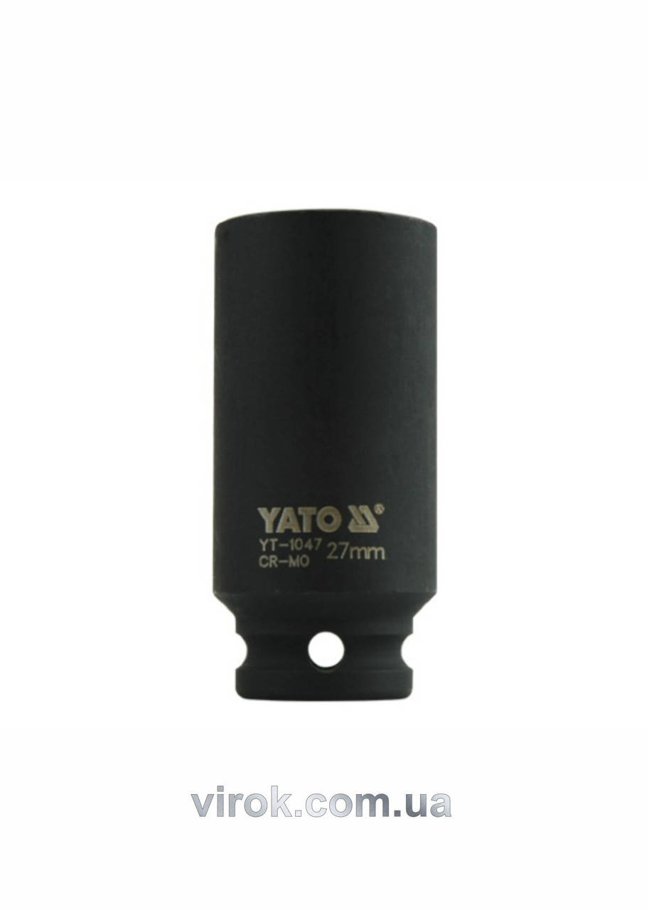 

Головка торцевая ударная шестигранная YATO 1/2" М27 х 78 мм YT-1047