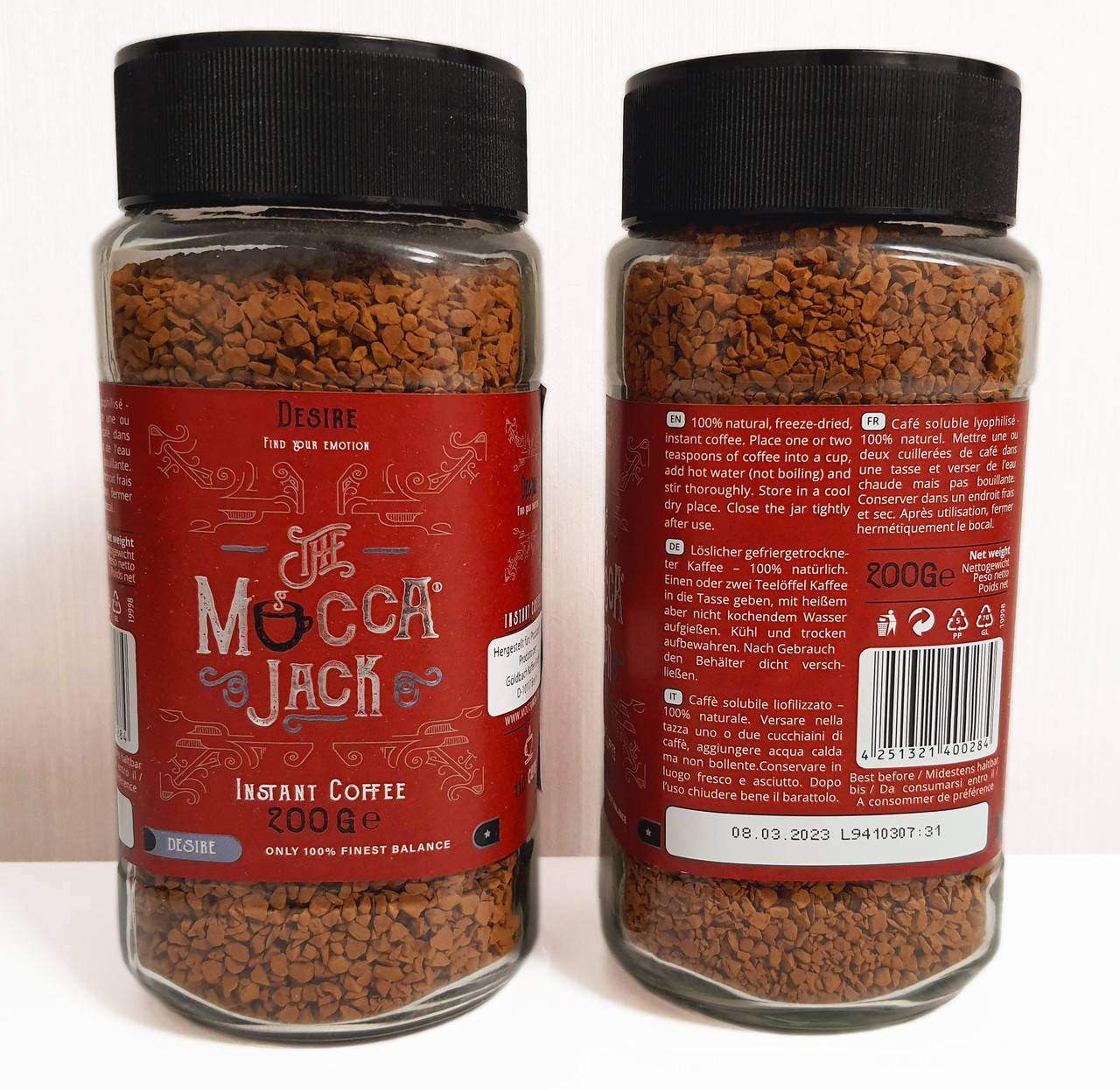 

Кофе растворимый "Mocca Jack Desire" 200 грамм