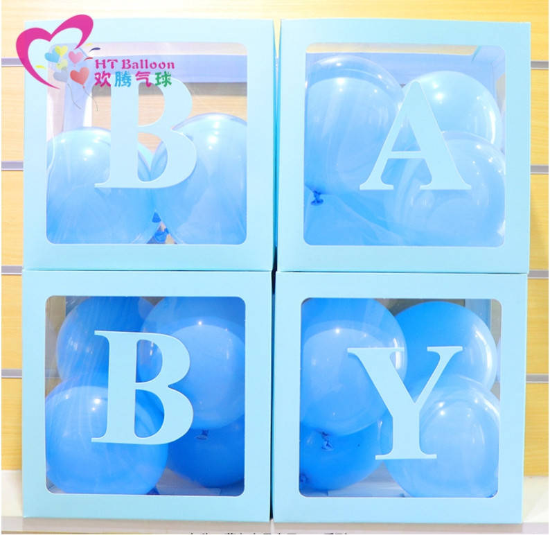 

Декор для воздушных шаров (голубые кубики) BABY