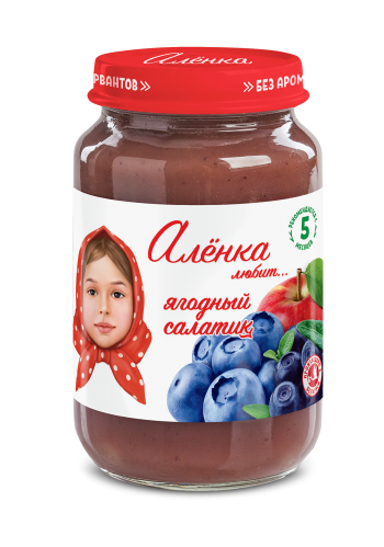

Пюре Ягодный салатик, 170г, от 5 мес.