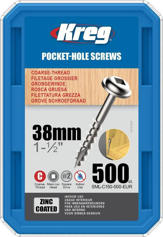 

Оцинкованные саморезы с шляпкой MAXI-LOC, крупный шаг, длина 38,1мм, 500шт
