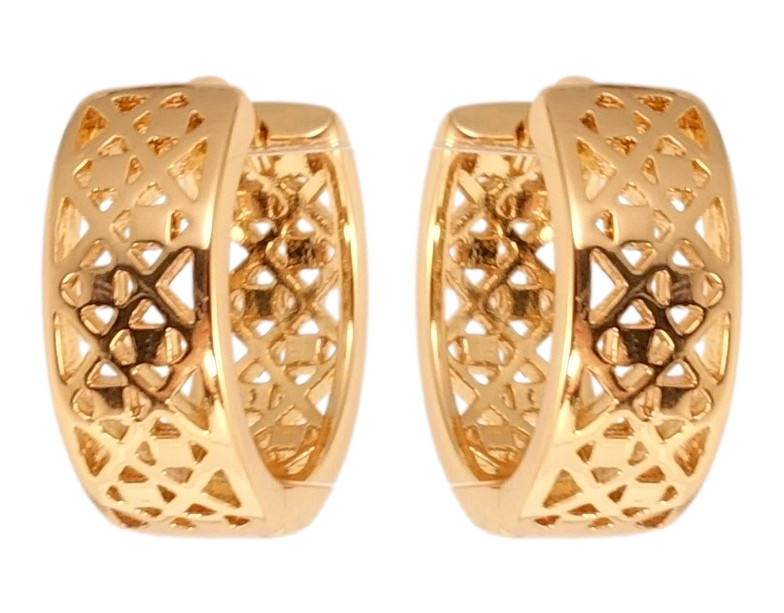 

Серьги Xuping Позолота 18K колечки "Декоративный резной орнамент"