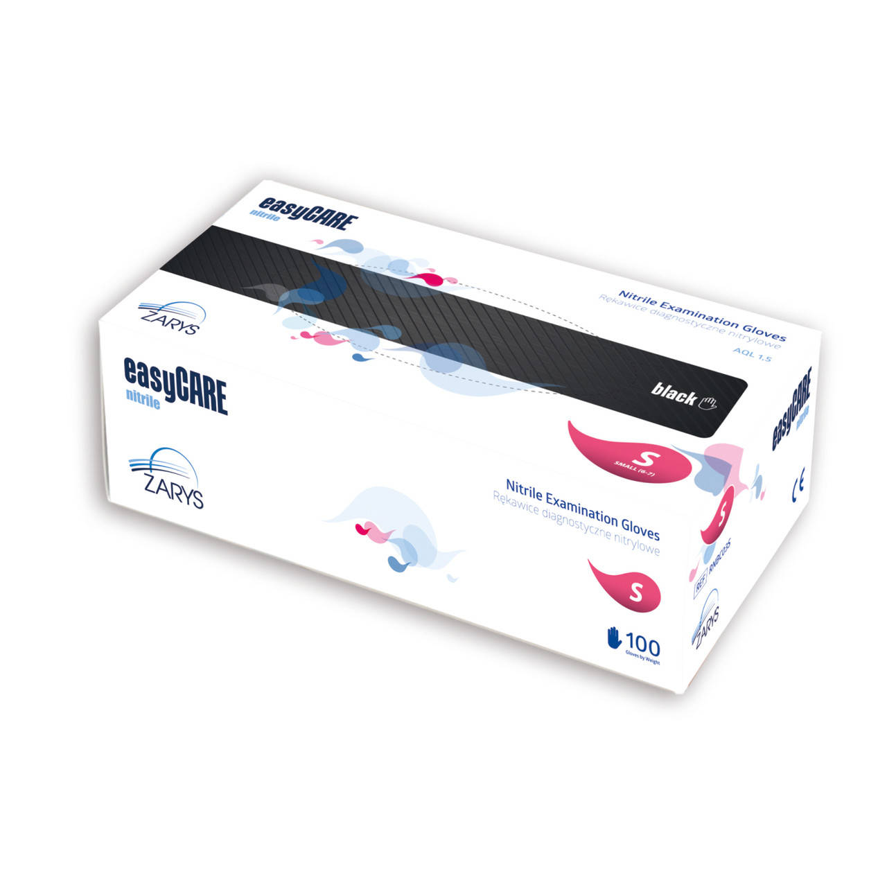 

Рукавички нітрилові easyCare black - 50 пар/уп, Черный