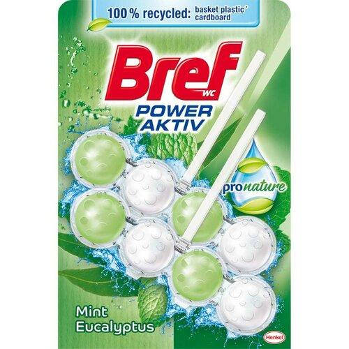 

Очищающий блок для туалета бреф Bref Сила-Актив Мята и Эвкалипт, 2*50 г
