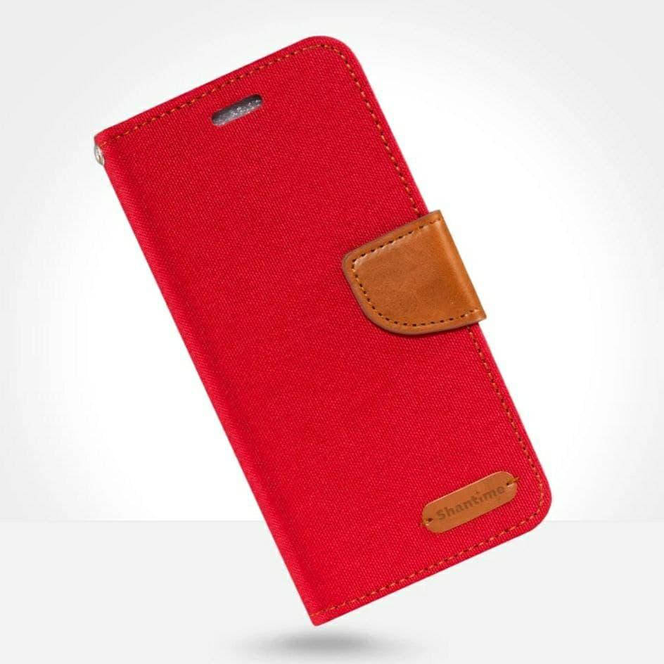 

Чехол-Книжка Textile для Tecno Spark 4 цвет Красный