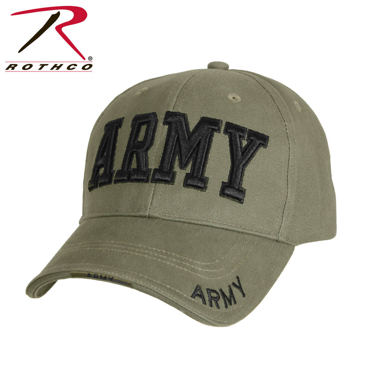 

Бейсболка мужская олива c вышивкой "ARMY" хлопок -твіл Rotcho USA
