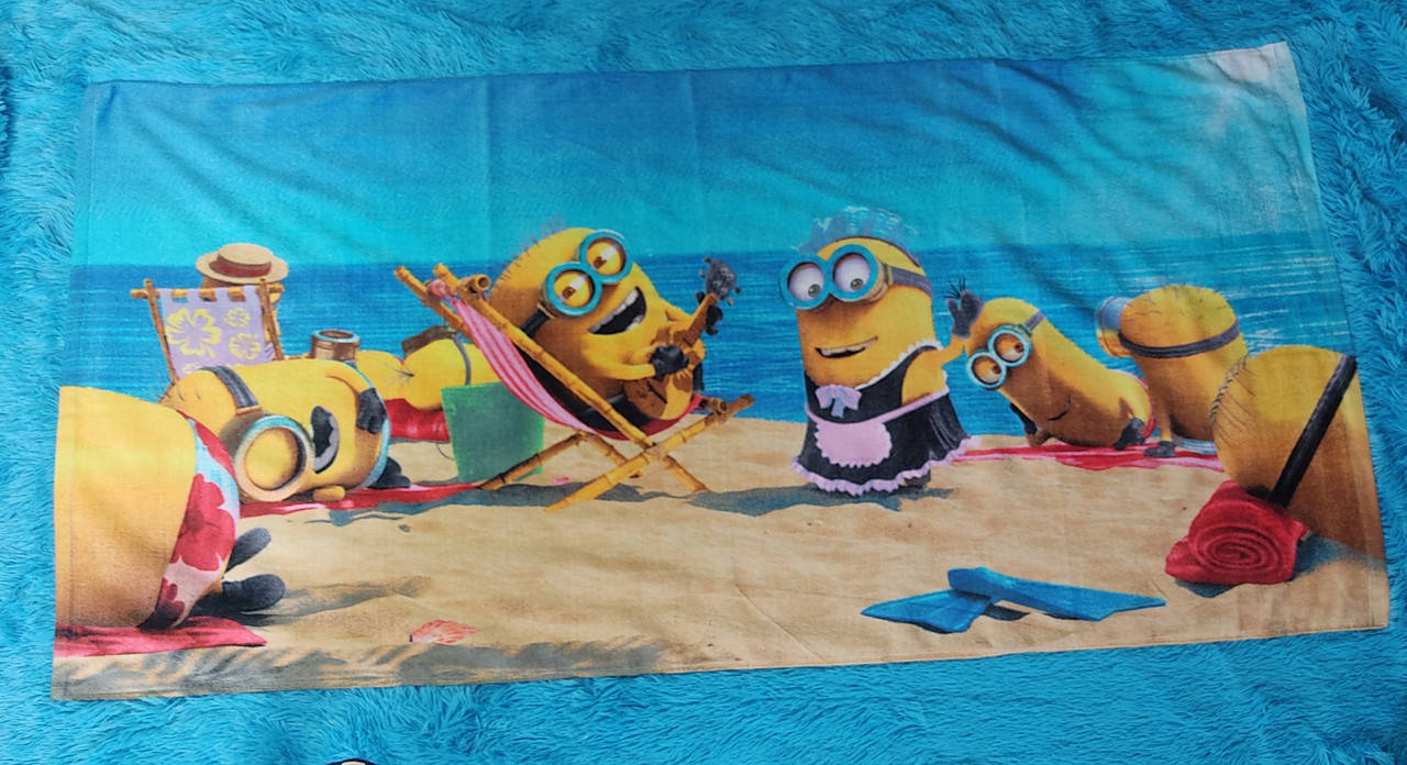 

Рушник дитячий 100% Cotton "Посіпаки" "Міньйон".Beach towel "Minions"., Разные цвета