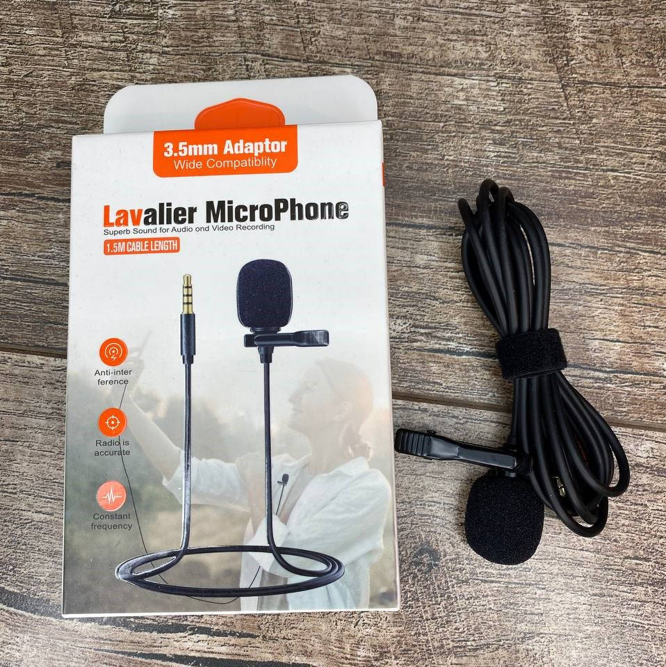 

Петличный микрофон на одежду для блогеров MEDIA MICROPHONE DM M-01 AUX 3.5MM KR, Черный