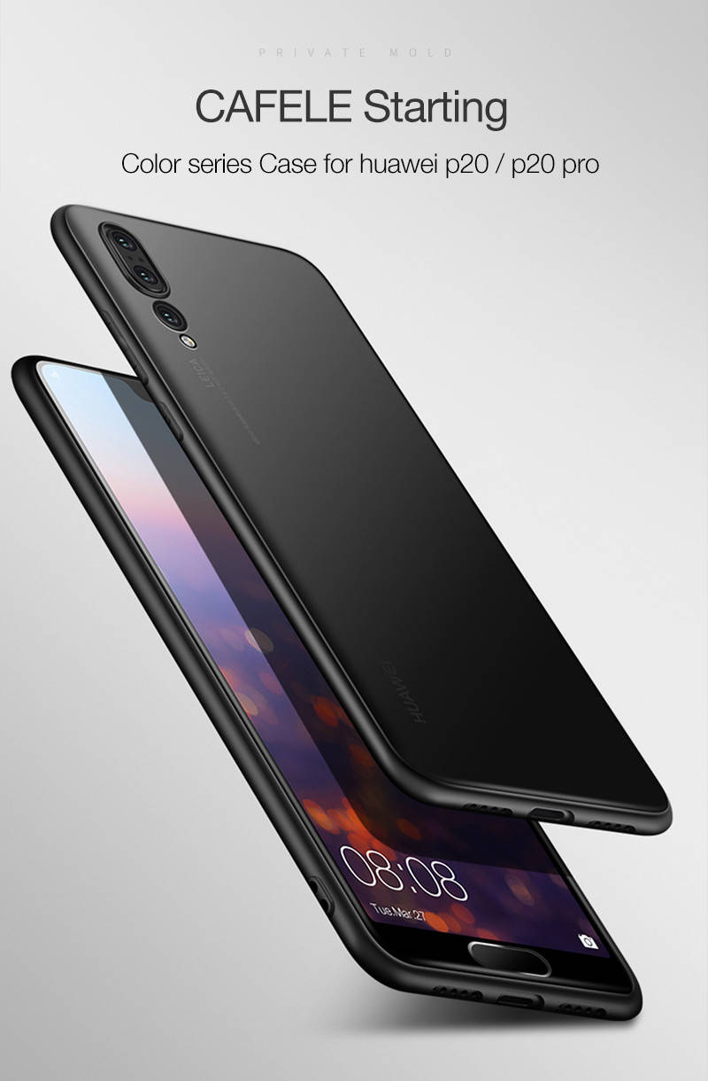 

Тонкий матовый чехол для Huawei P20 PRO, Черный