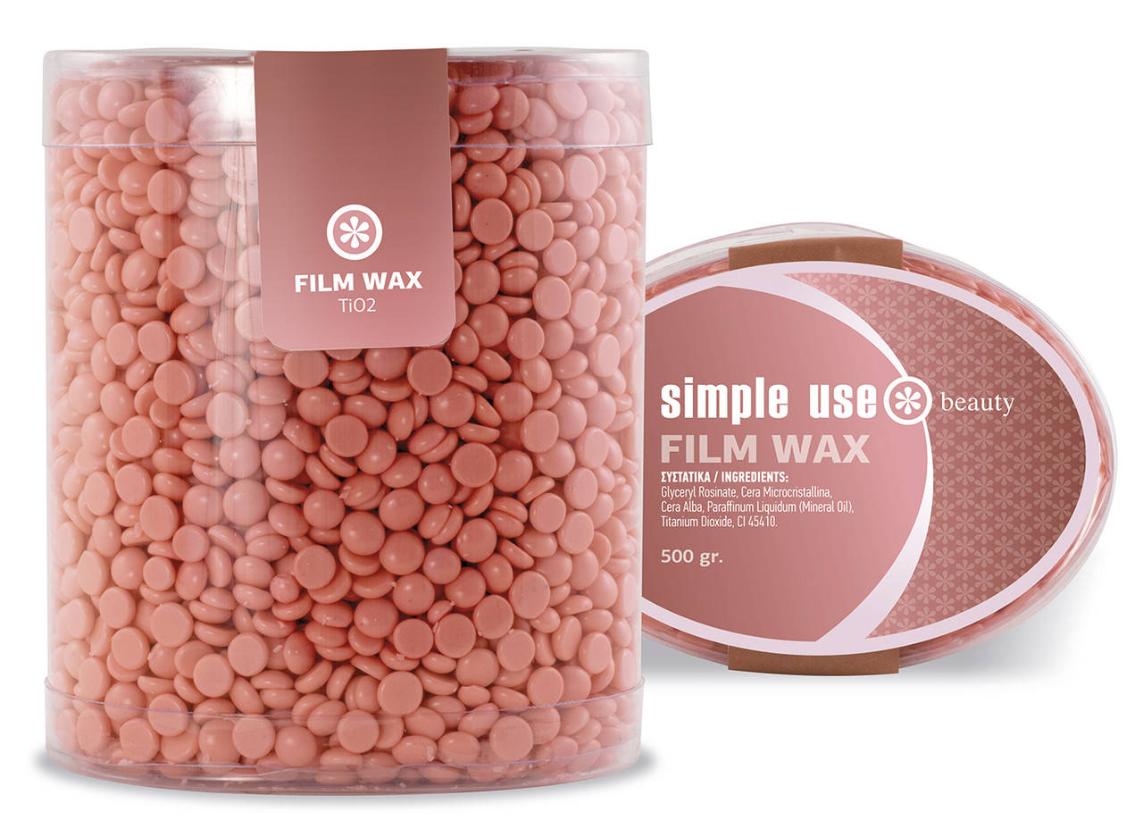 

Плівковий віск в гранулах «Рожевий» 500г пластикова банка ТМ Simple Use Beauty