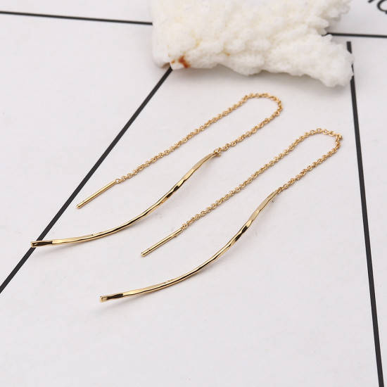 

Серьги Finding Протяжки в форме s Золотистый 12.3 cm x 0.5 cm
