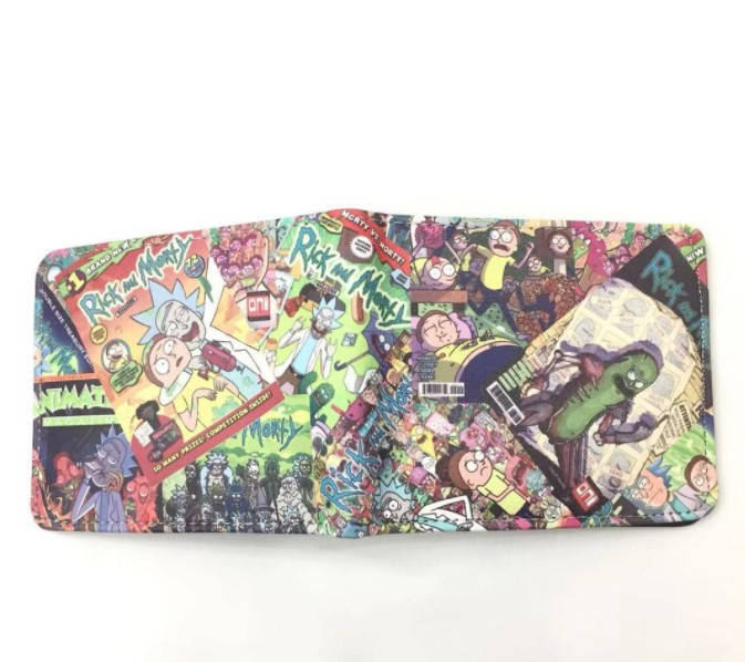 

Кошелек Рик и Морти Rick and Morty Стиль Комикс, Разные цвета