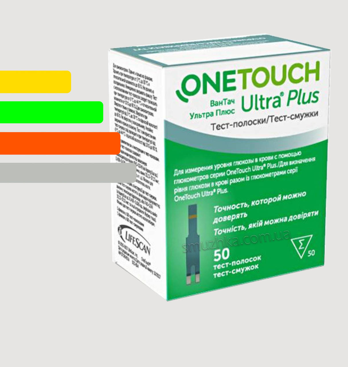 

Тест-полоски One Touch Ultra Plus #50 - Ван Тач Ультра Плюс 50 шт