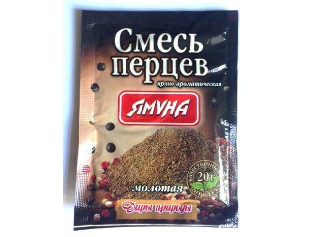 

Смесь 5 перцев, молотая, 50г. Ямуна, Аюрведа Здесь