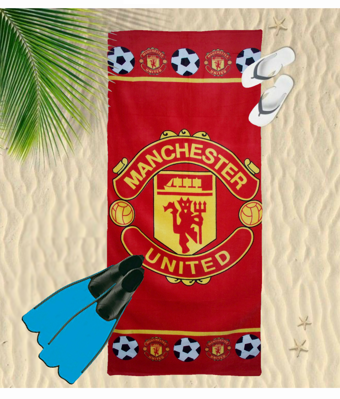 

Полотенце пляжное 70 х 140 см. Manchester United, Красный