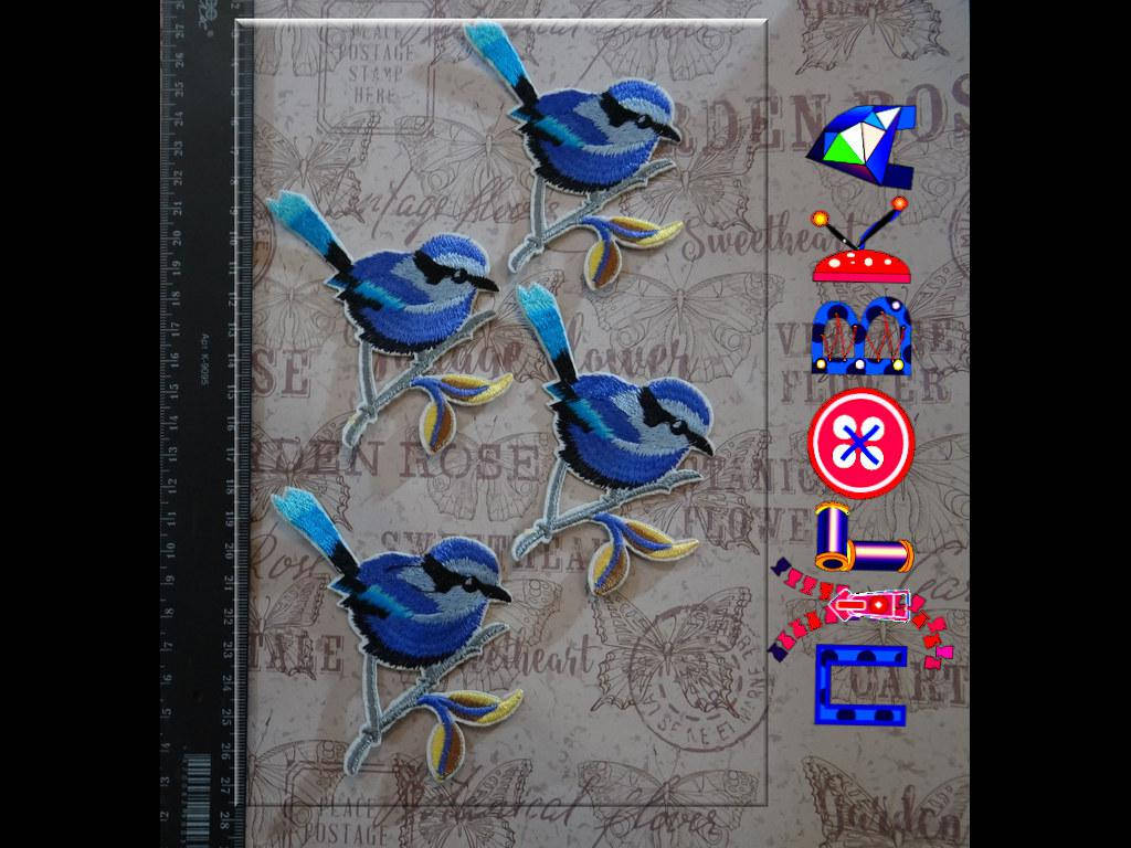 

Аппликация термоклеевая птичка 5972 19, Красный