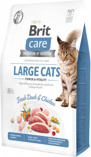 

Сухой корм Brit Care Cat GF Large cats Power & Vitality для крупных пород (утка/курица)