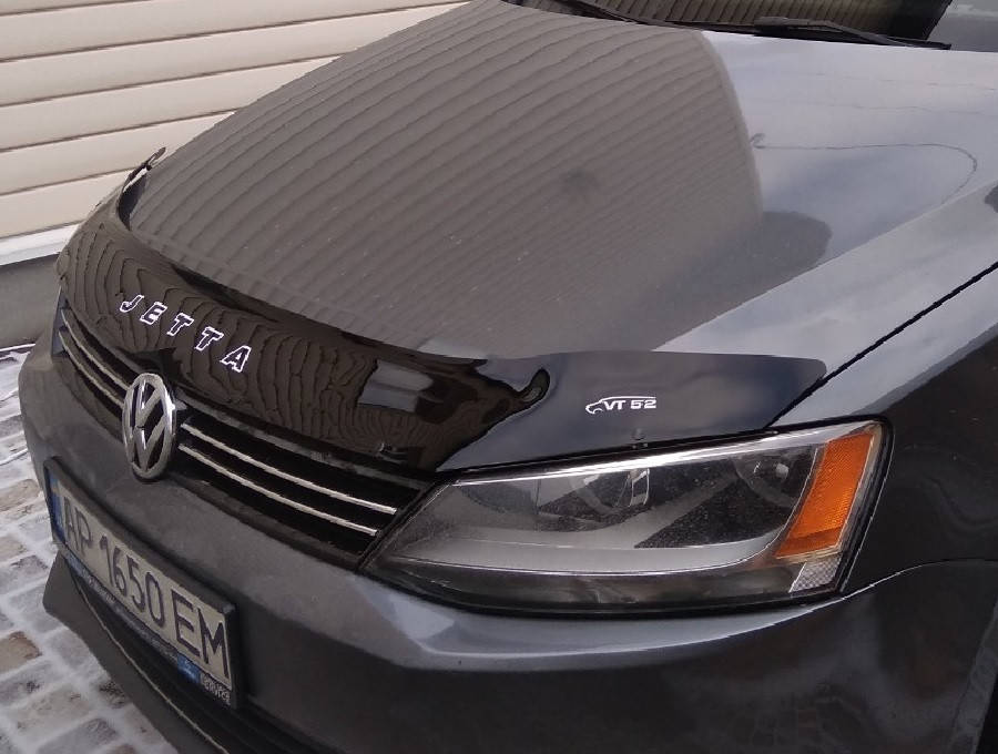 

Дефлектор капота VT52 (мухобойка) Volkswagen VW Jetta 6 2011-2018, Vip Tuning, VW36