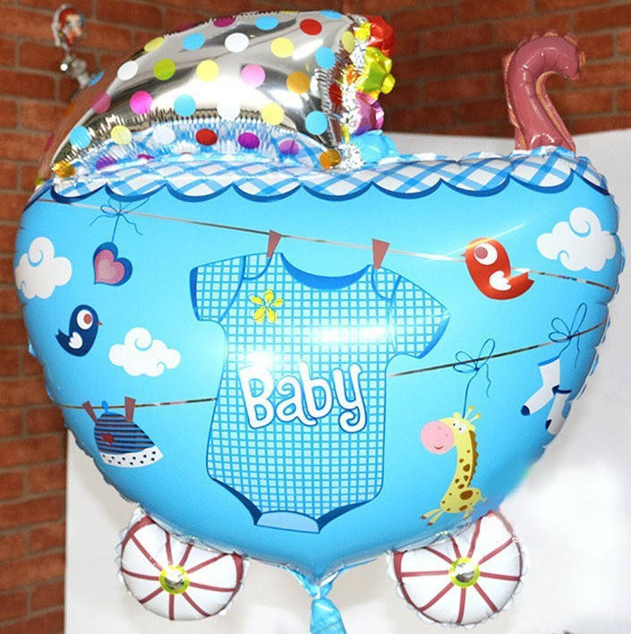 

Шарик фигурный надувной, КОЛЯСОЧКА голубая 01 - 70 см