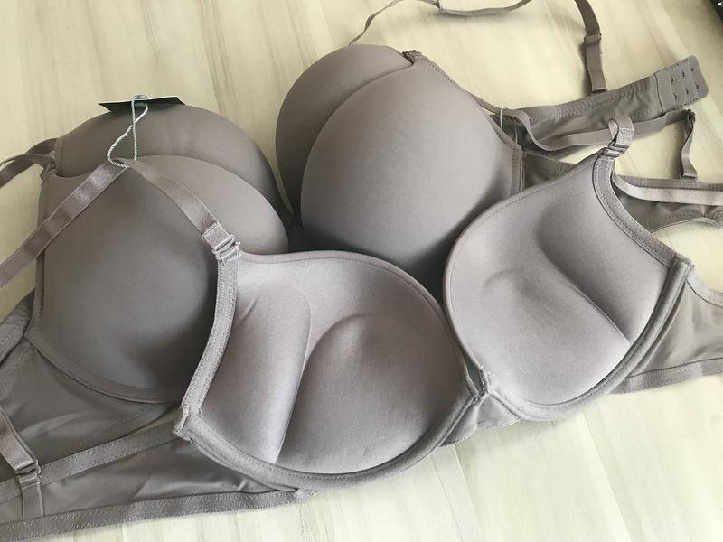 

Бюстгальтеры гладкие кофейные Balaloum c 3D пуш-ап 70В  80В, Кофе с молоком