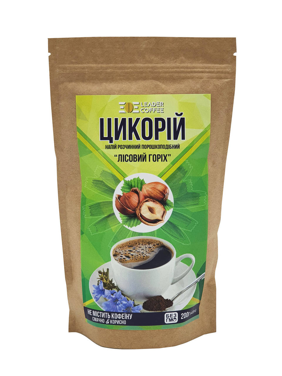 

Цикорий растворимый порошкообразный ТМ"LEADERCOFFEE" Лесной орех, 200г