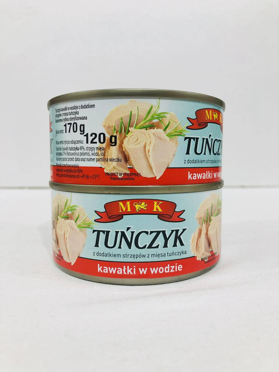 

Тунець M&K kawalki у власному соку170гр