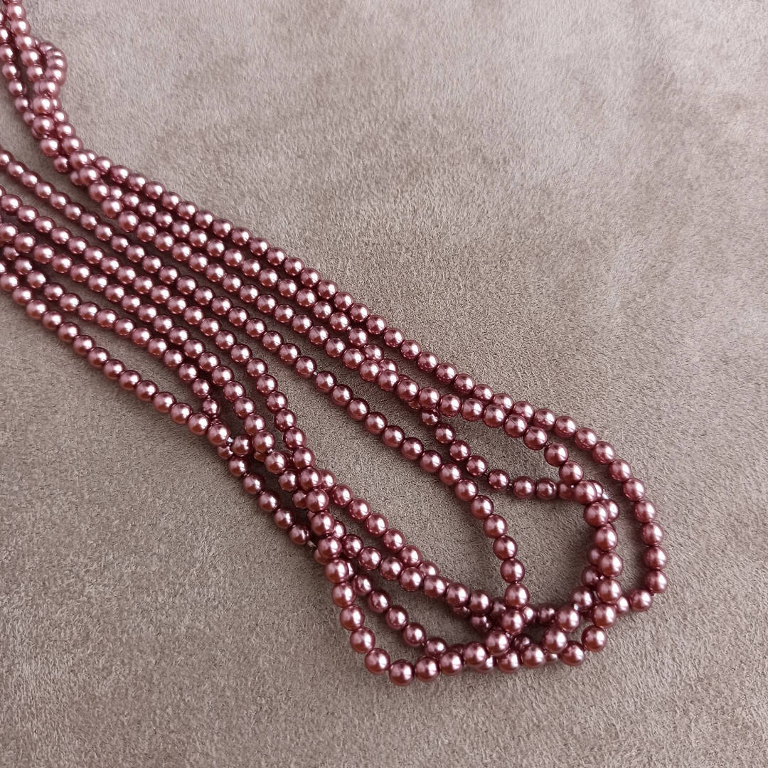 

Стеклянные жемчужные бусины, 4мм, Чехия