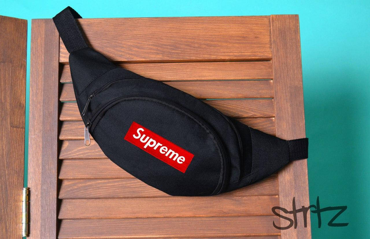 

Модная поясная сумка,бананка Supreme, Черный