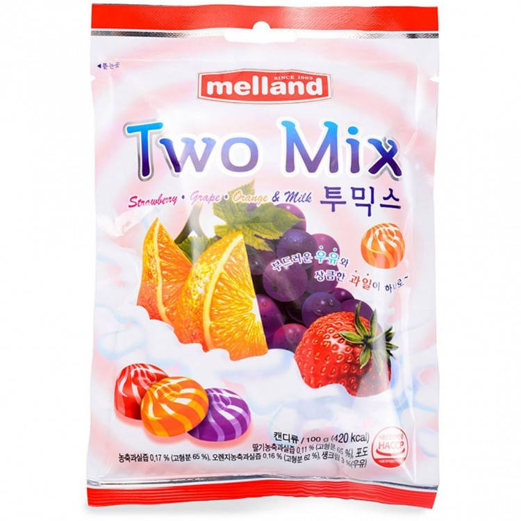 

Льодяники фруктовий мікс Two Mix Melland 100г